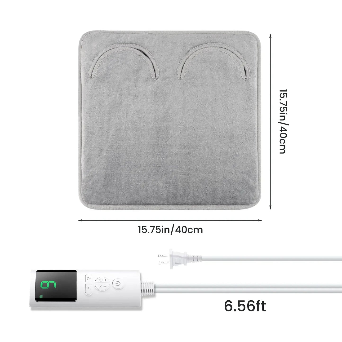 Electric Foot Warmer Pad, 9 Heat Levels 4 Timer Settings, Soft Washable Foldable Heating Mat for under Desk Office Home Winter