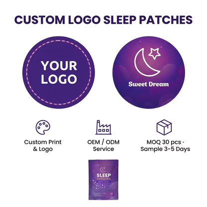 HLK Natural Lavender Chamomile Lemon Essential Oil Sleep Patch Melatonin-Free 72H CE Certified for Deep Sleep Relaxing Night